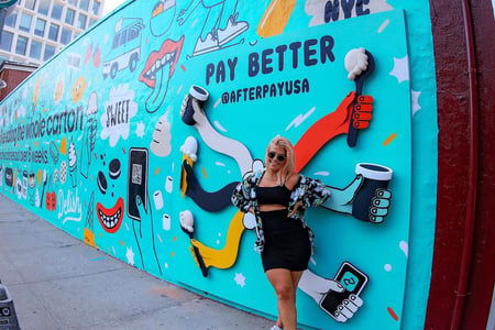 Painted mural campaign for Afterpay