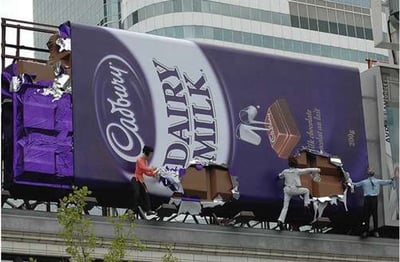 “Giant Chocolate Billboard” for Cadbury