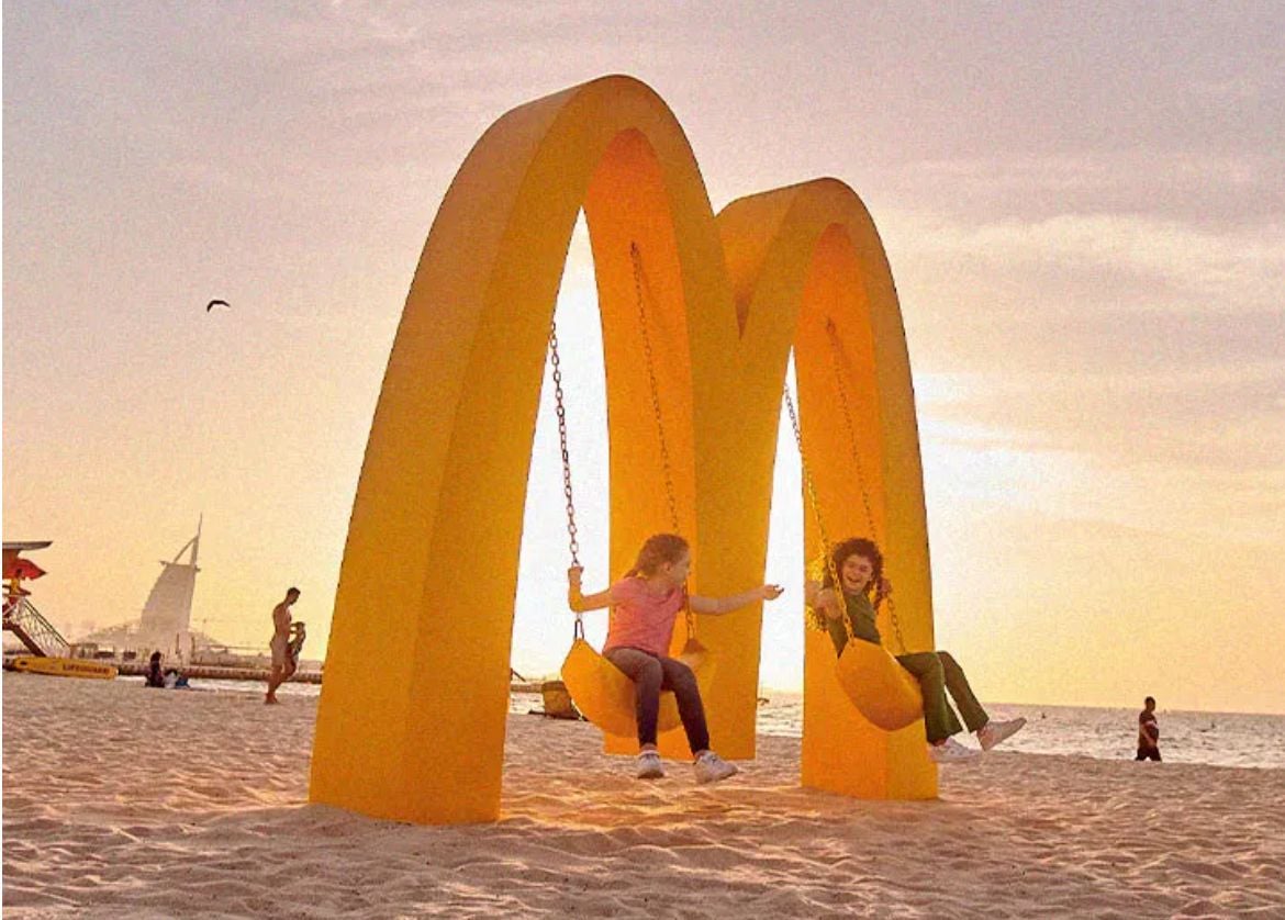 McDonald's beach swing OOH advertising