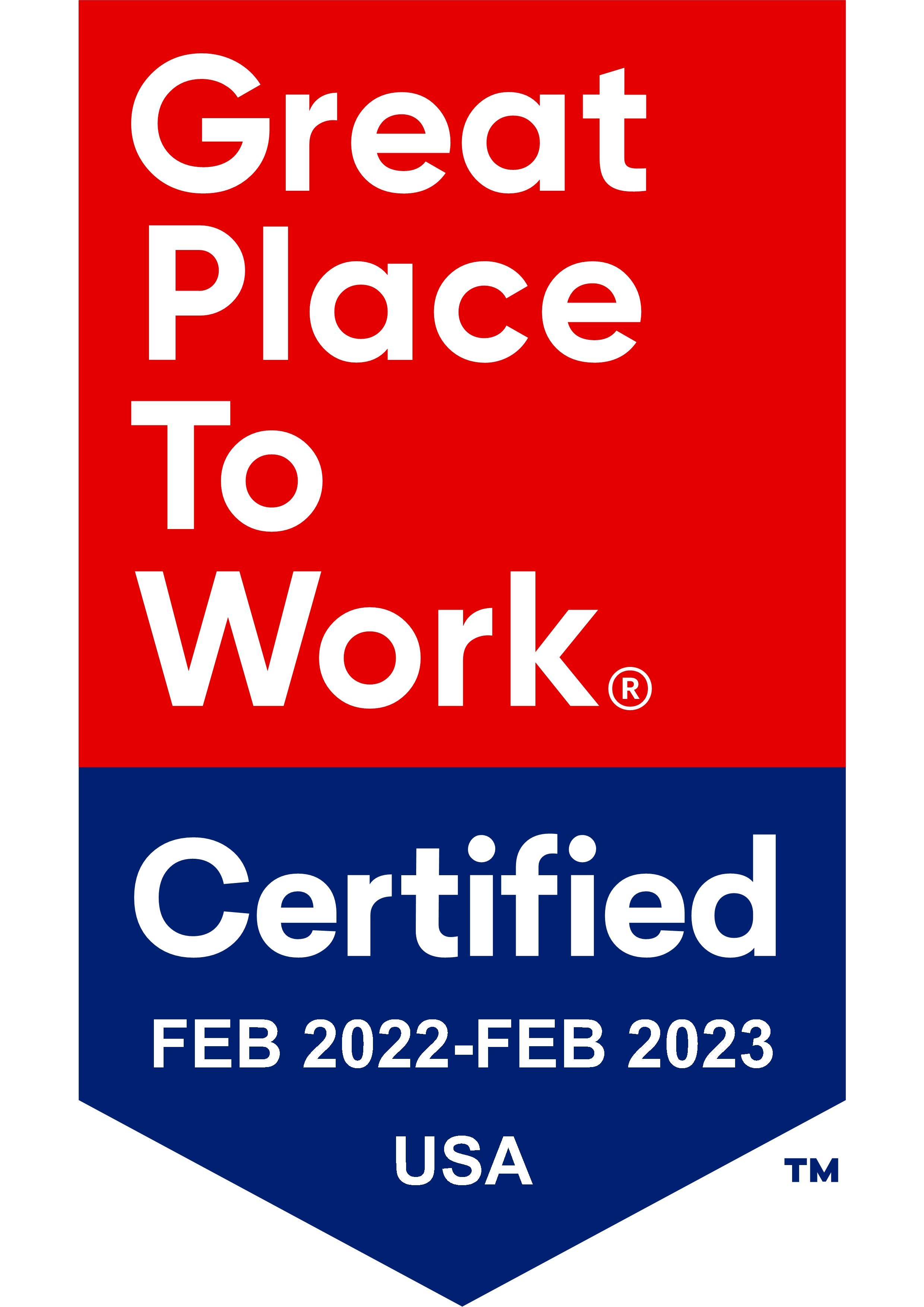 OneScreen.ai 2022 Great Place to Work Certification Badge
