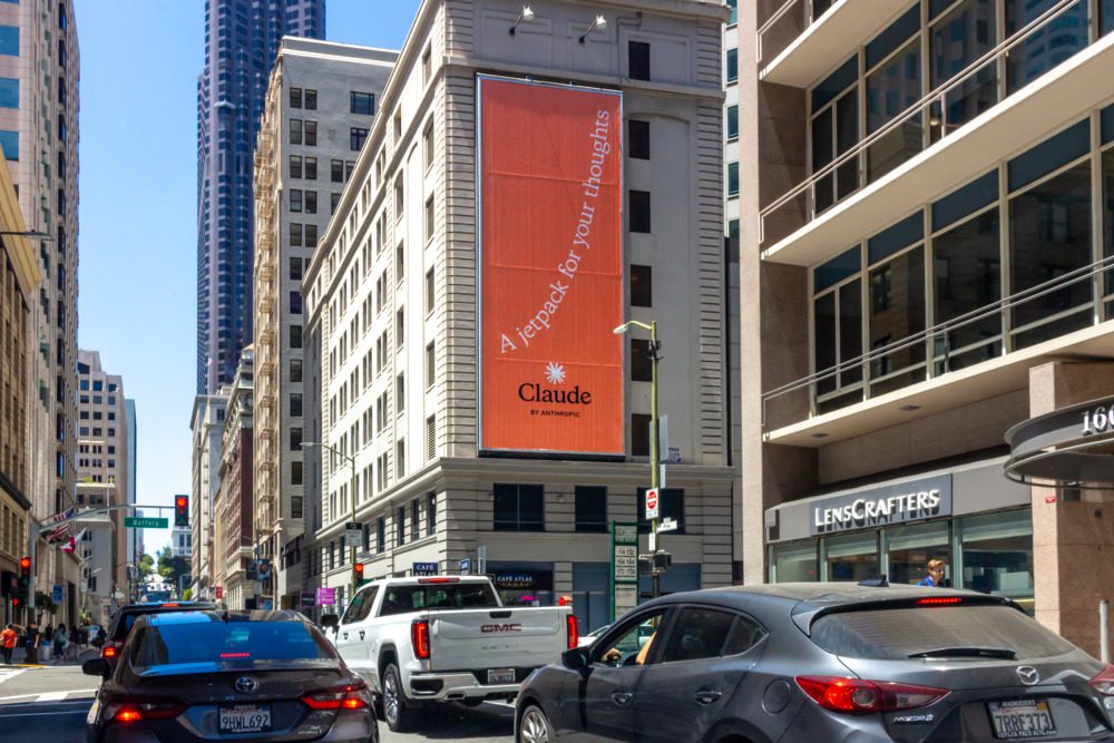 Anthropic OOH Wallscape Billboard Ad